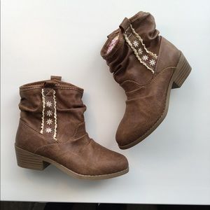 Girls Lucie Cowboy Boots Brown